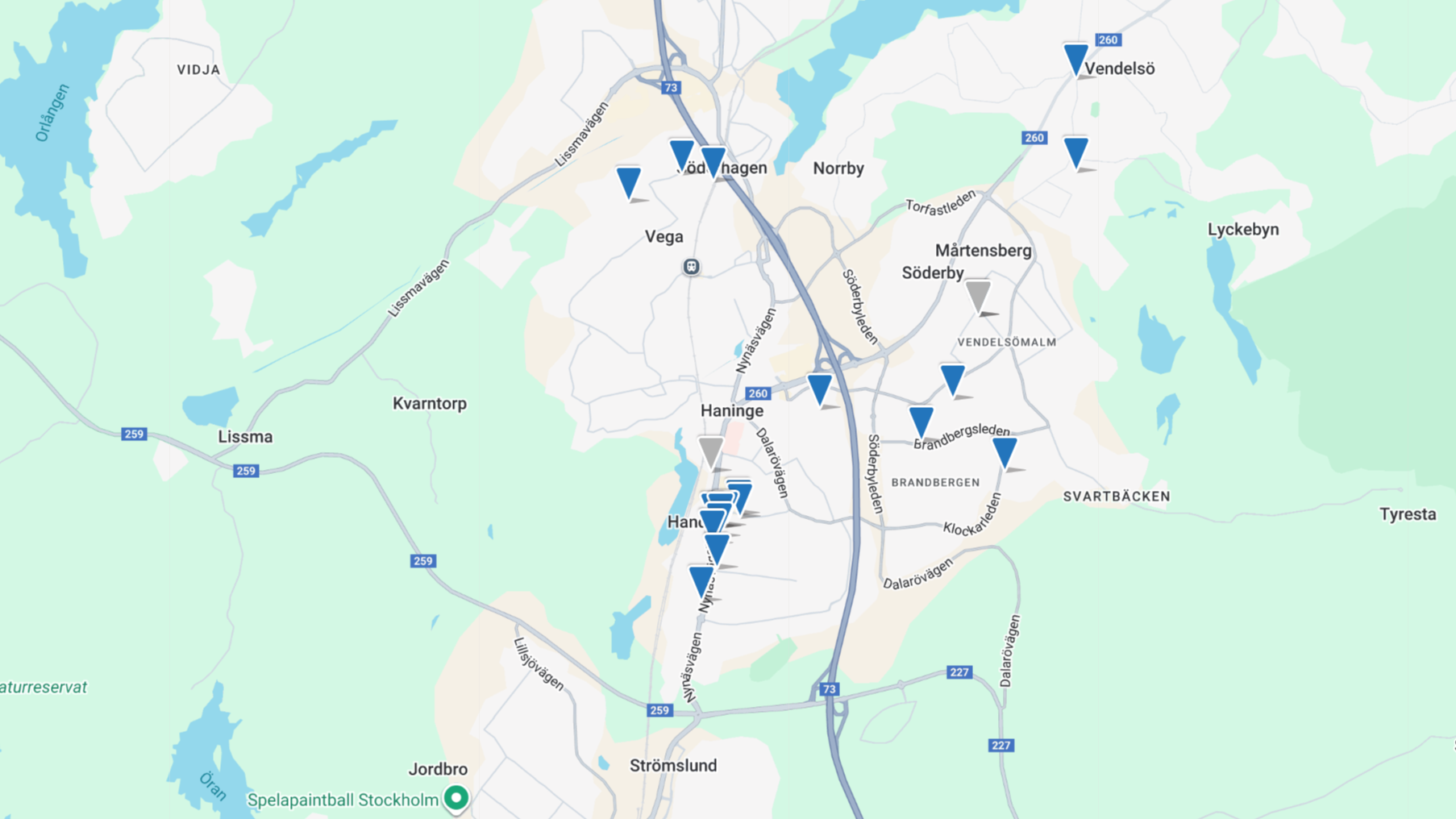 Kartfunktion i e-tjänsten för att markera var felet finns.