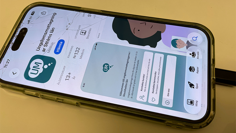 App för ungdomsmottagningar. 