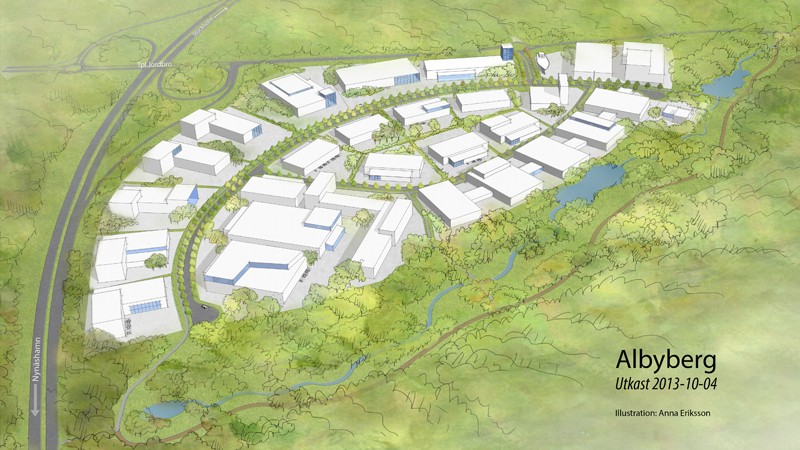 Illustration över Albyberg