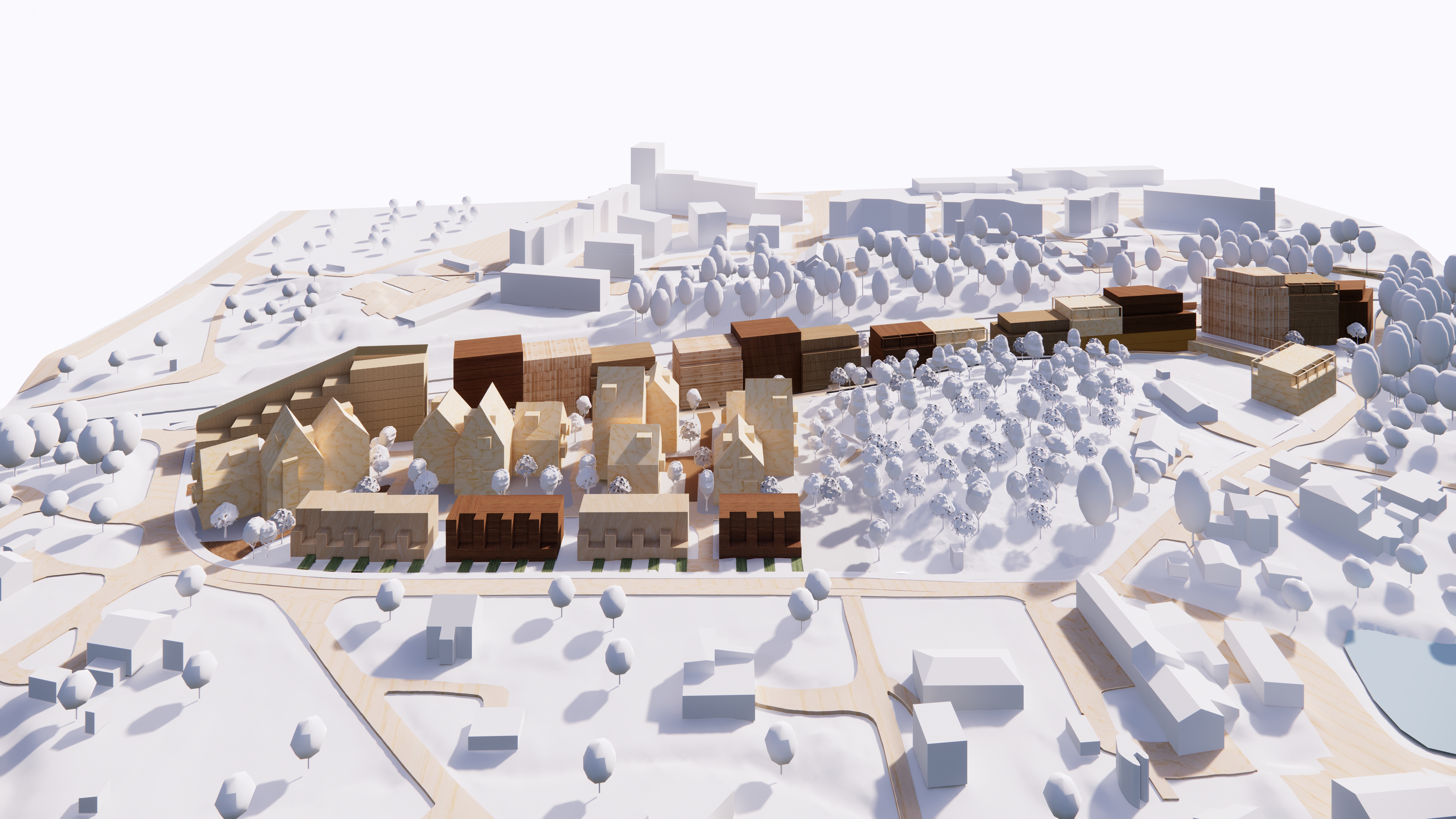 3D-visualisering av planområdet.