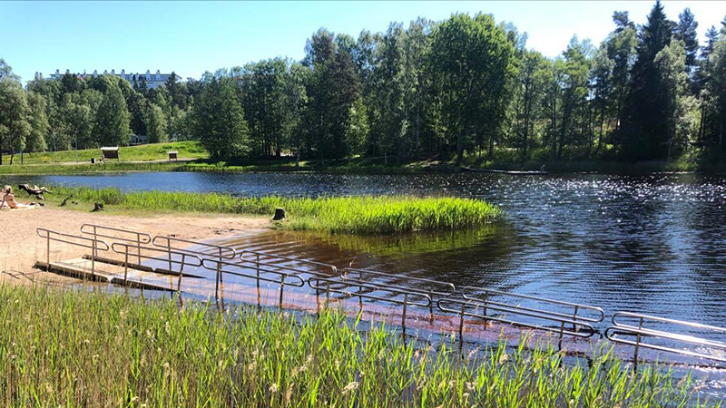 Ramp ner i Nedre rudansjön.